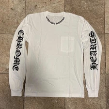 100% Authentic Chrome Hearts Neck Logo Pocket Long Sleeve L/S T-shirts Brand New