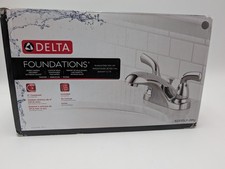 Delta Foundations 4 in. Centerset Bathroom Faucet in Chrome, B2510LF-PPU