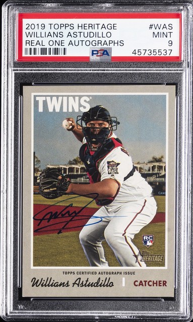 2019 Topps Heritage Real One Autos #Was Willians Astudillo PSA 9 AUTO