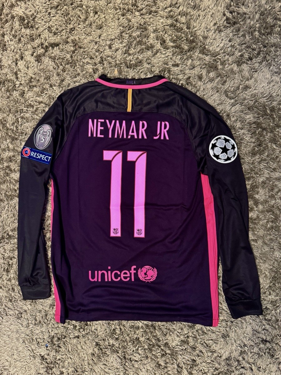 2016/17 Barcelona Away Retro Jersey Neymar #11 Long Sleeve