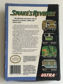 Snake's Revenge Nintendo Entertainment System, 1990 NES with Original Box