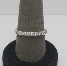 1/3CT Natural Diamond Shared Prong Anniversary Wedding Band Ring 14K White Gold