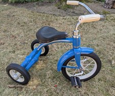 VTG 1950's Murray tricycle: Ride, Restore or Parts: USA. Blue. 23". Solid toy.