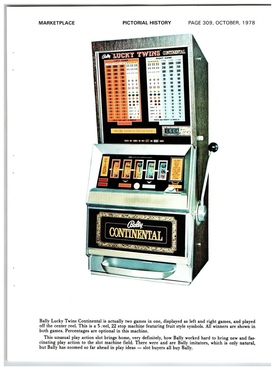 Vintage Bally Slot Machine Pictorial History Pages Lot 21 Pages