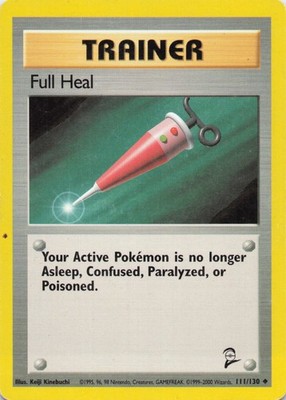 Full Heal Uncommon Normal Base Set 2 111/130 MP