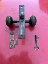 Vintage Sargent Mortise Door Lock with Original Key, Door Knobs And Hardware