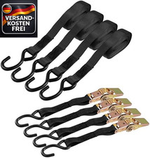 Spanngurte Set mit Ratsche Haken 4,8m langlebig für Transport Logistik