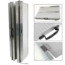 84" Aluminum Wheelchair Ramp Fold Portable Medical Mobility Threshold 600lbs