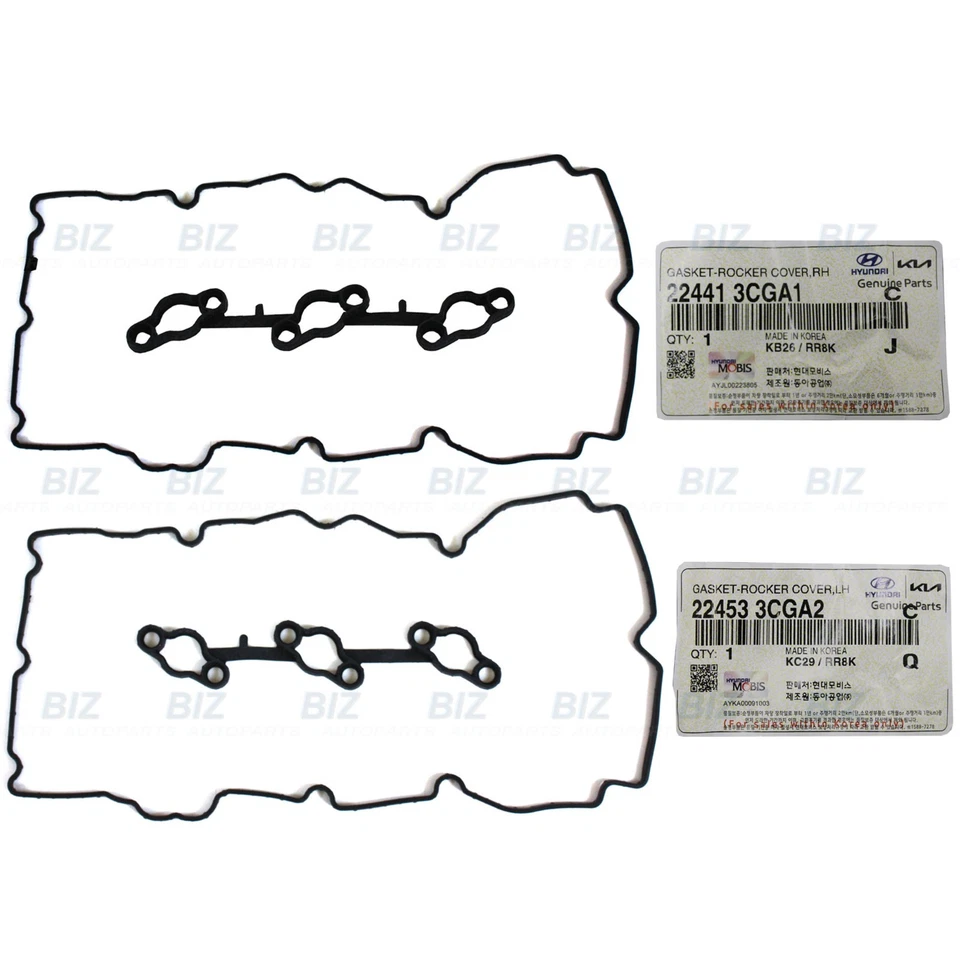 Genuine Gaskets LEFT RIGHT for 11-19 Hyundai Kia 3.3 3.8 22441-3CGA1 22453-3CGA2 - Image 4 of 4