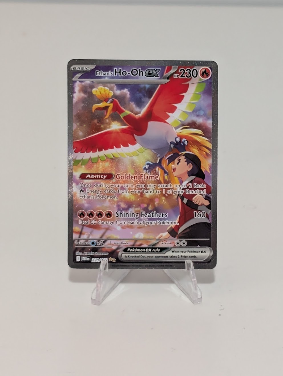Ethan's Ho-Oh ex - 230/182 - SIR - Destined Rivals - Pokemon Card - NM/M