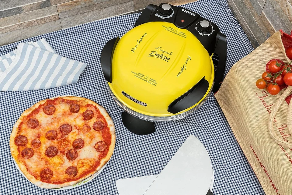Elektrischer Pizzaofen 1200W | 31cm Steinplatte 400°C Schnellhitze Grillmaschine - Bild 2 von 4