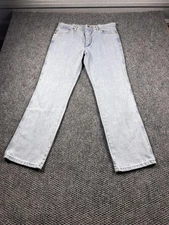 Wrangler Cowboy Cut 936 Jeans Mens 35 Blue Slim Fit Light Wash Bootcut Denim