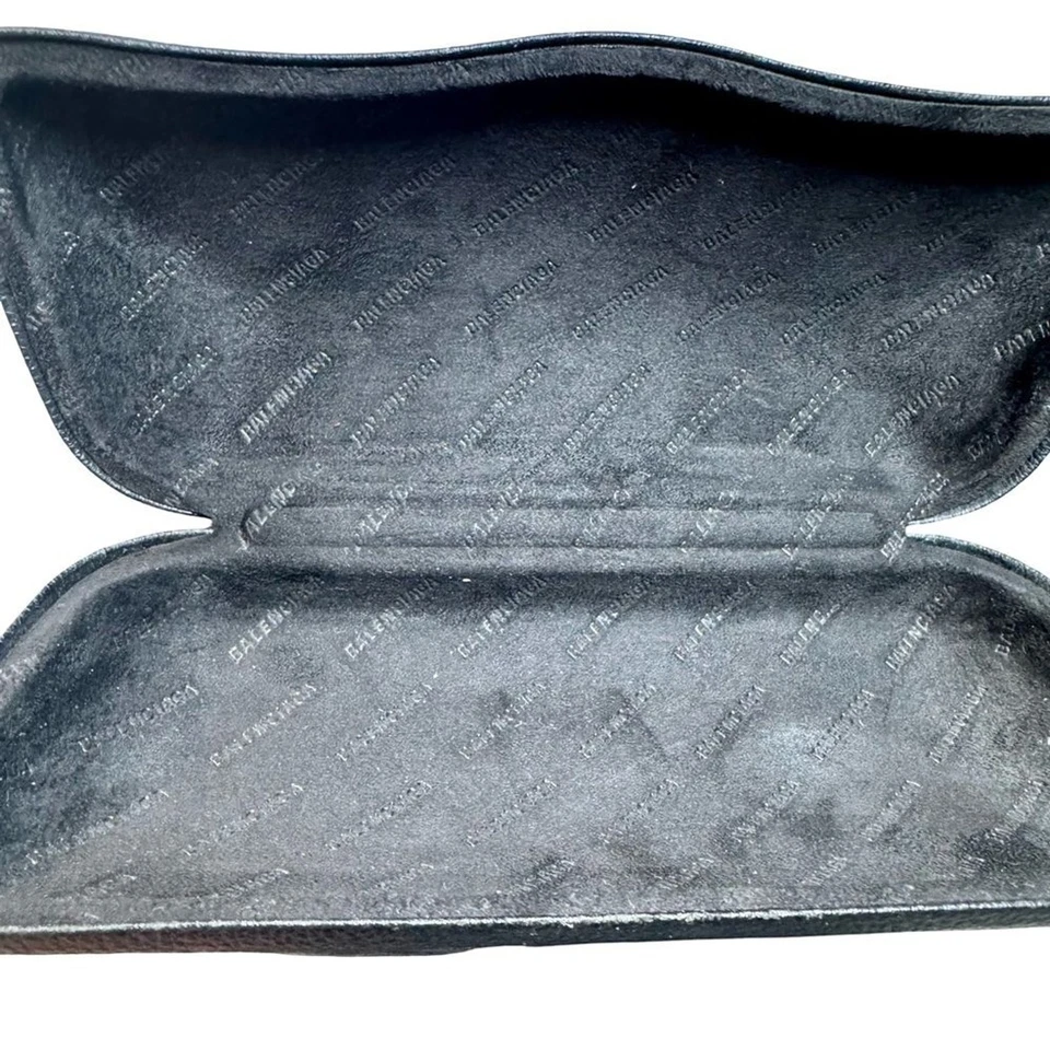 Balenciaga Textured Black Eyewear Case & Polish Cloth – Authentic - Image 4 of 4