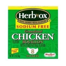 HERB-OX Sodium Free Chicken Bouillon Packets, 1.5 oz, Ounce (Pack of 12) 