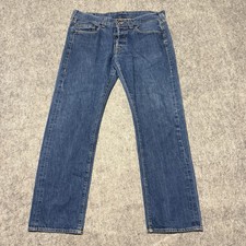 Vtg True Religion Brand Jeans 38 Mens Blue 100% Cotton Button Fly Made in USA