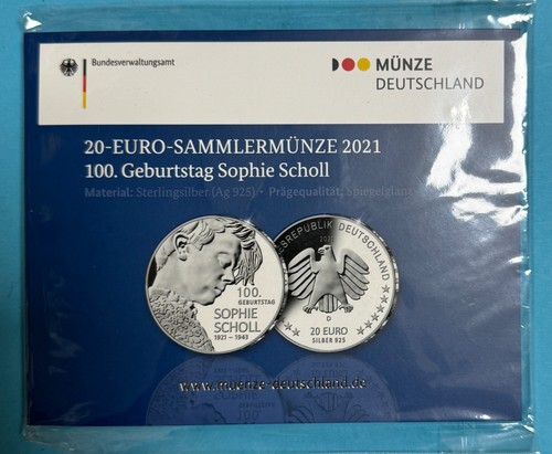 Deutschland Germany 20 Euro 2016-2025 PP, 18g 925er Silber, Ø32,5mm, AUSWAHL (S2 - Bild 64 von 76