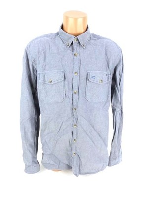 Camel Active Hemd Herren L Regular langarm blau gemustert Freizeithemd (14937)