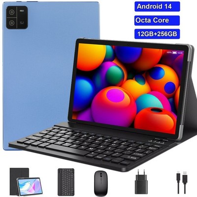 2025 HD 10.1in Tablet PC 12GB+256GB Android Tablet 8000mAh Dual Camera 8MP+13MP