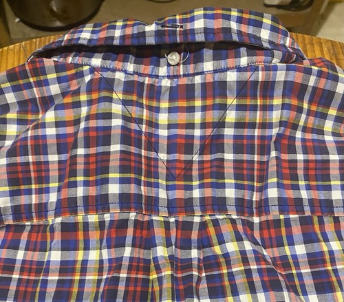 Tommy Hilfiger Men's Red/Navy/Yellow Plaid Long Sleeve Shirt - Size XL - VGC - Picture 10 of 13
