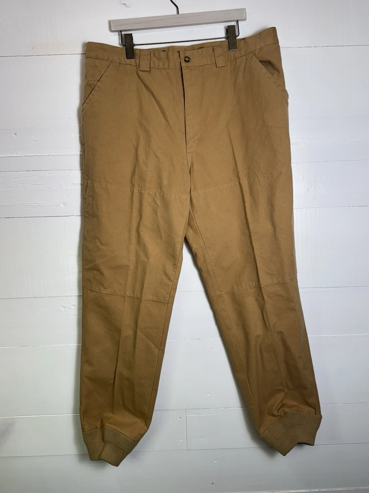 Vintage Orvis Pants 42 Mens 100% Cotton Knit Cuff Hunting Field Fishing Canvas