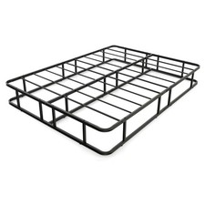 Queen Size Metal Platform Bed Frame Mattress Foundation w/ Slat Support Black