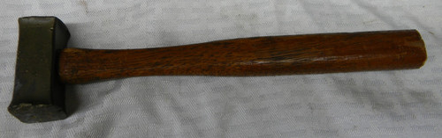 VINTAGE 13 OZ. BRASS SQUARE TIP WOODEN HANDLE HAMMER 11-1/4" OVERALL LENGTH
