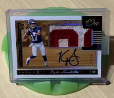 2018 Panini Rookie Kyle Lauletta Auto Worn Material 8 of 10 New York Giants