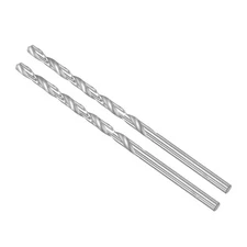 2pcs Extension High Speed Steel Straight Jobber Drill Bits 6.2mm Dia 160mm Long