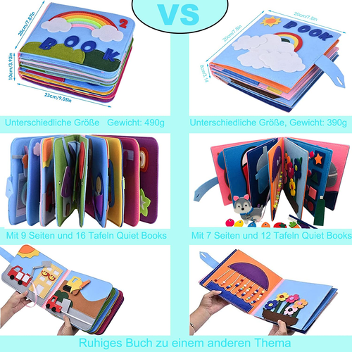 Quiet Book for Kids-3D Busy Book Felt Board for Toddlers 16 Themes Preschool ... - Picture 4 of 12