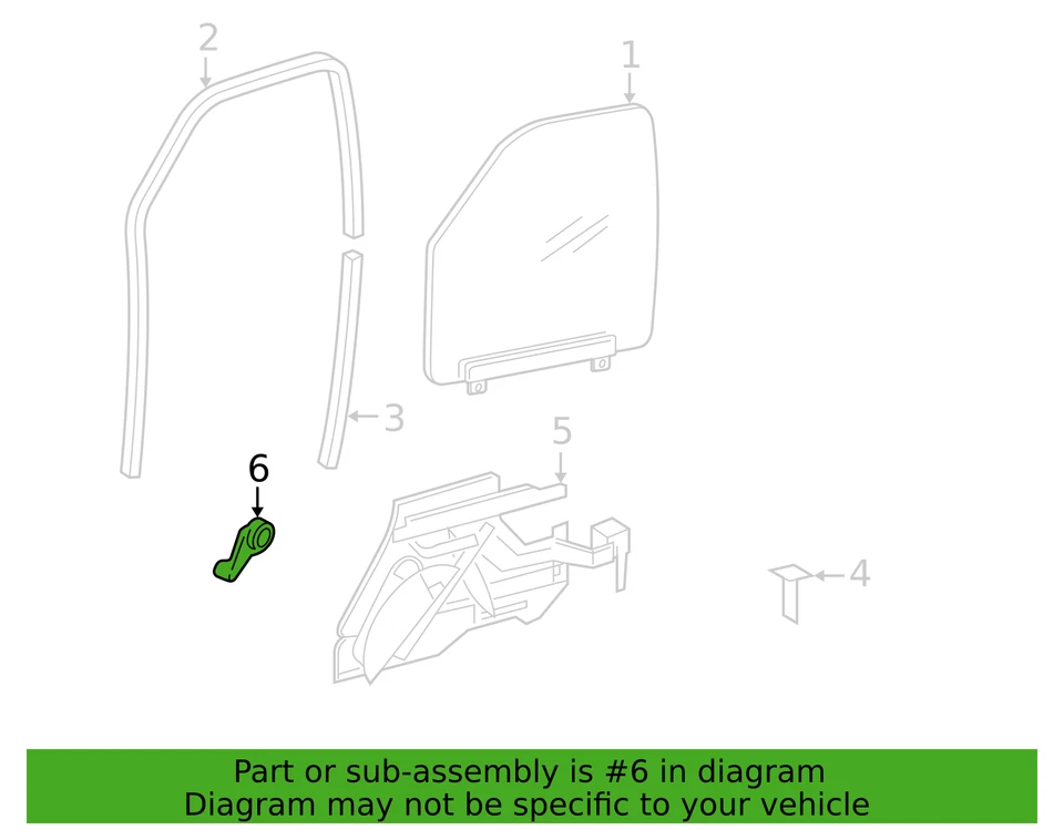 Manija reguladora de ventana de puerta GM 2013-2023 21097404 genuina Foto 4 de 4