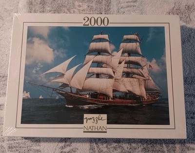2000 Piece Jeux Nathan Collection Jigsaw Puzzle Voilier Unicorn New Sealed