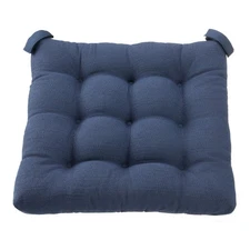  Textured Chair Seat Pad (Chair Cushion), Navy Color, 1-Piece, 15.5" x 16"