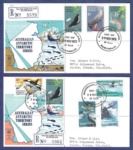 1973 Australian Antarctic Territory WCS FDC Food Train issue lot of 4 #L23-34