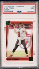 Kyle Trask 2021 Panini Clearly Donruss GREEN Parallel Rated Rookie /25 PSA 9