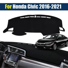 Car Interior Dashmat Pad Dash Cover Dashboard Mat Fit For Honda Civic 2016-2021