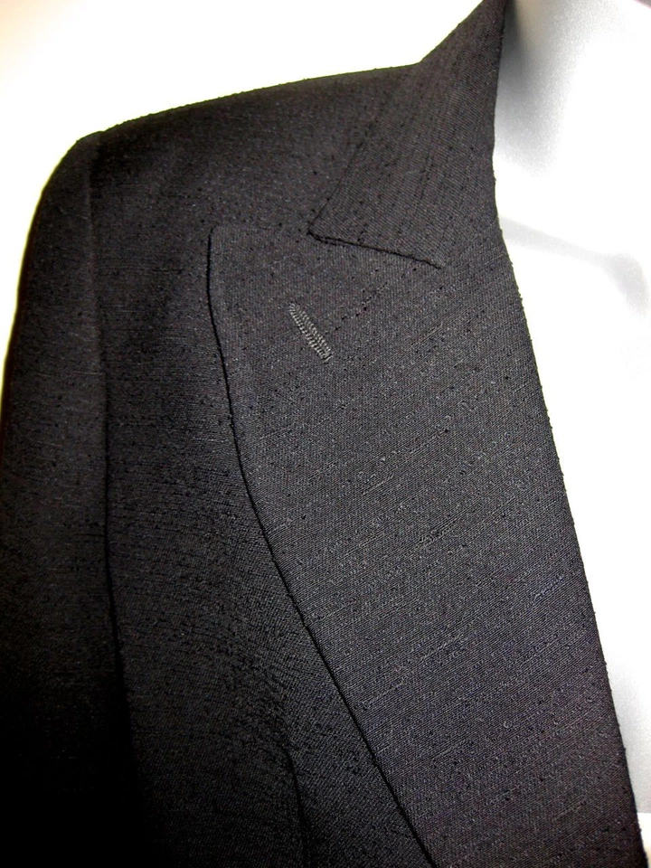 ISAAC MIZRAHI BLACK JACKET BLAZER BERGDORF GOODMAN MADE IN ITALY - Image 4 of 4