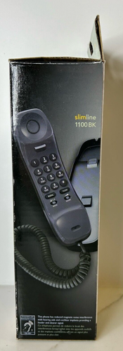 Uniden Slimline 1100 BK Black Mountable Corded Telephone New in Box - Picture 2 of 5