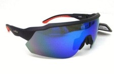 NEW Foster Grant Ironman IronFlex IF 2006 NVY MIR Wrap Sunglasses 100 UVA-UVB