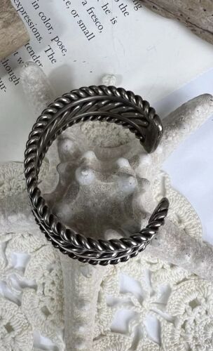 "Brazalete vintage de níquel plata suroeste brazalete nativo talla 6"" bisutería🖤" - Imagen 5 de 14