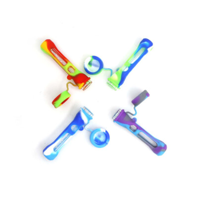 4Pieces Random Color Convenient Silicone Cigarette Pipes with Caps Fast Shipping