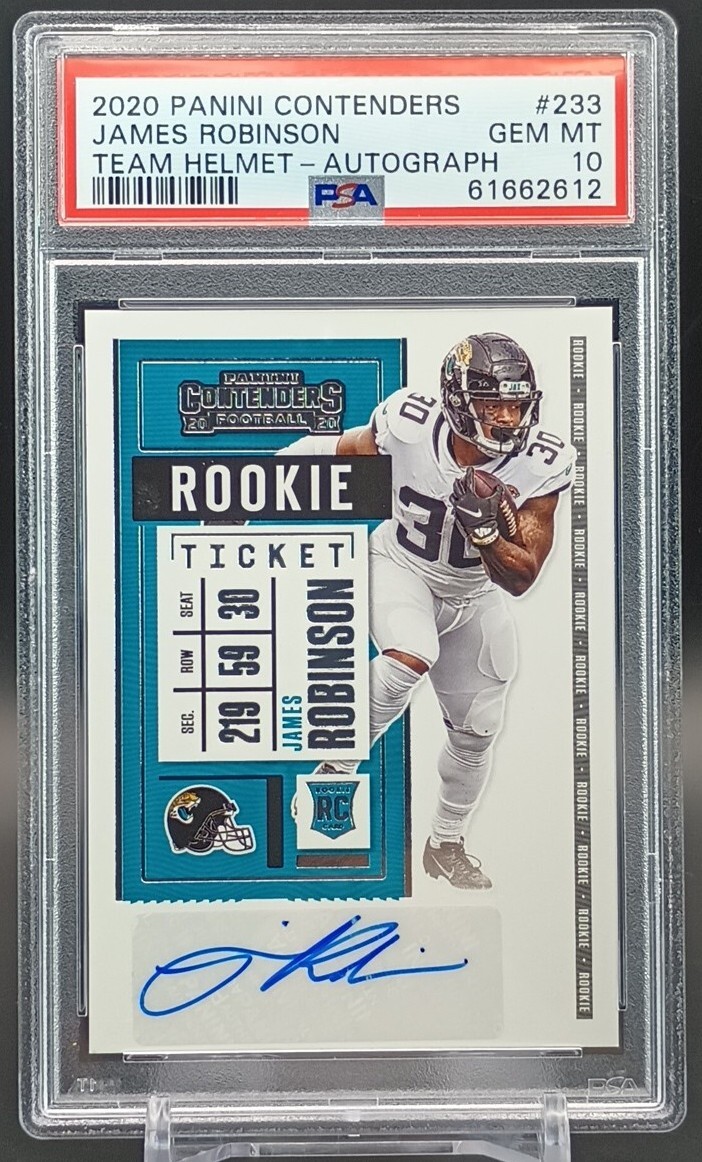 2020 Panini Contenders #233 James Robinson Rookie Ticket Auto Variation PSA 10