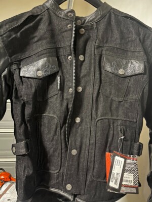 Speed and Strength Six Speed Sisters Denim and Leather Jacket - Small