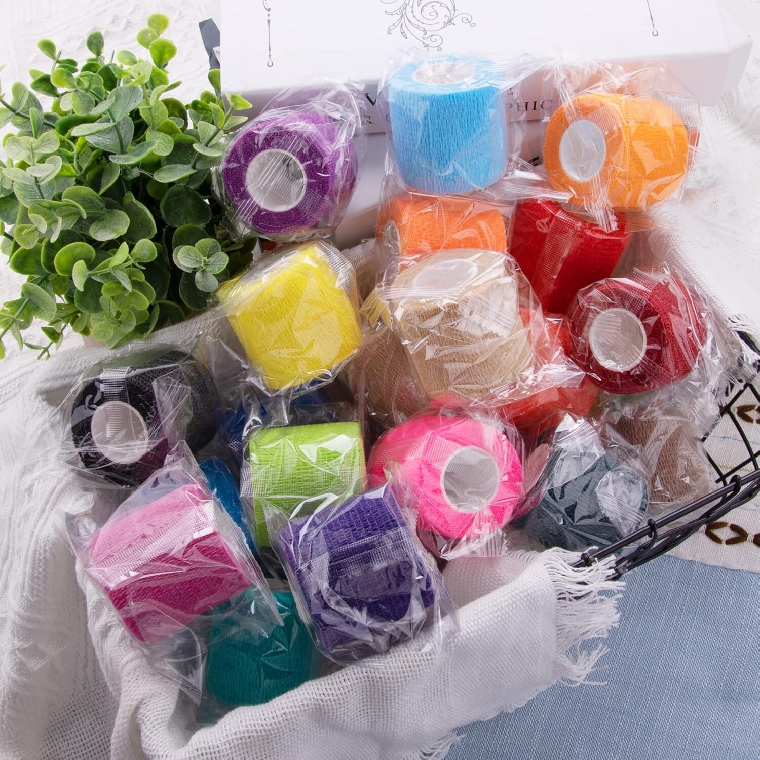 Multicolor Self Adhesive Bandage Wrap 72 Rolls 2-Inch