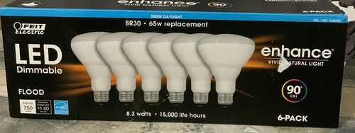 ⚡️Feit Electric Dimmable Led Daylight BR30 Flood Light 65W 5-Pack