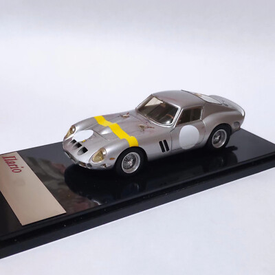 Ilario 1/43 model Ferrari 250 GTO 1962 in Silver w/Yellow stripe