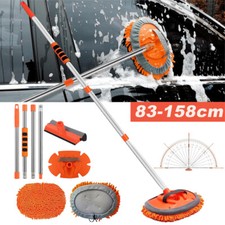 62 Inch Telescopic Car Wash Brush Kit Caravan SUV Truck Cars Cleaning Mop Kit UK