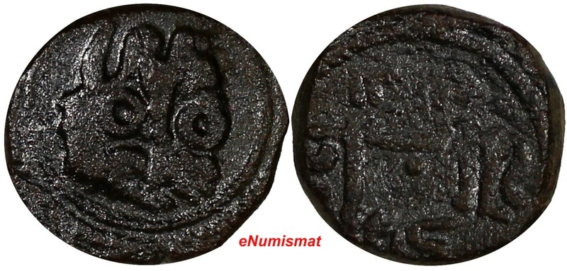 SICILY Italian states William II (1166-1189) AE 1 Follaro Lion Biaggi-1232 (165)