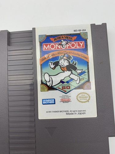 Monopoly (Original Nintendo NES) Cartridge Only - Very Clean Game & Pins Cleaned - Picture 3 of 5