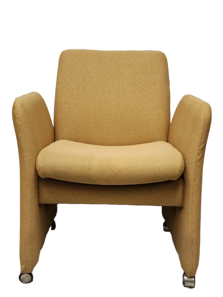 Silla Club de Diseñador de Tela Harvey Probber RARA con Ruedas Mediados de Siglo Moderna Foto 4 de 4