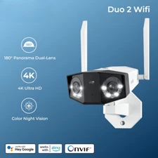 WiFi Camera 4K Dual Lens Outdoor Security Camera CCTV 8MP IP Cam Smart Detection
